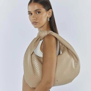 Like New Peta + Jain Evity Nude Embossed Weave Bag